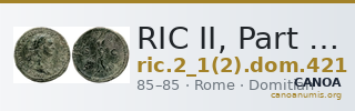 RIC II, Part 1 (second edition) Domitian 421 — CANOA