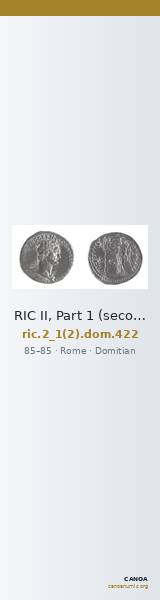 RIC II, Part 1 (second edition) Domitian 422 — CANOA