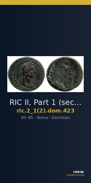 RIC II, Part 1 (second edition) Domitian 423 — CANOA