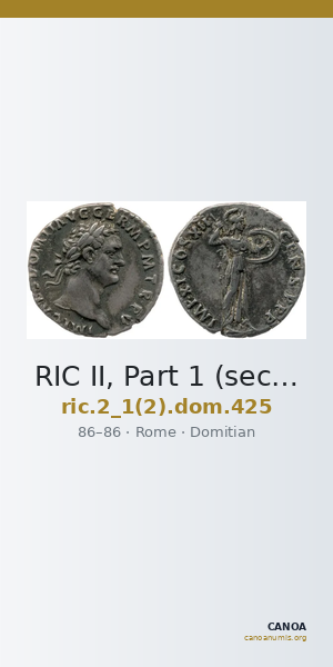 RIC II, Part 1 (second edition) Domitian 425 — CANOA