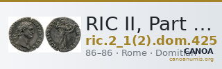 RIC II, Part 1 (second edition) Domitian 425 — CANOA