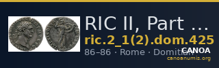RIC II, Part 1 (second edition) Domitian 425 — CANOA