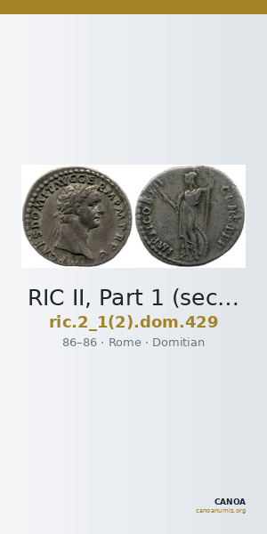 RIC II, Part 1 (second edition) Domitian 429 — CANOA