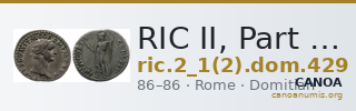 RIC II, Part 1 (second edition) Domitian 429 — CANOA