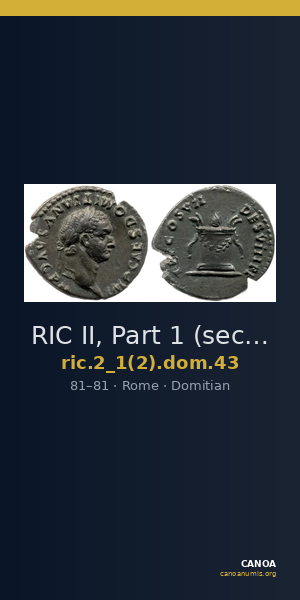 RIC II, Part 1 (second edition) Domitian 43 — CANOA