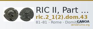 RIC II, Part 1 (second edition) Domitian 43 — CANOA