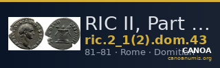 RIC II, Part 1 (second edition) Domitian 43 — CANOA
