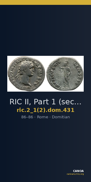RIC II, Part 1 (second edition) Domitian 431 — CANOA
