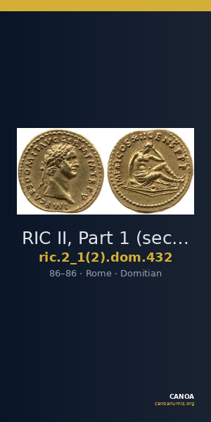 RIC II, Part 1 (second edition) Domitian 432 — CANOA