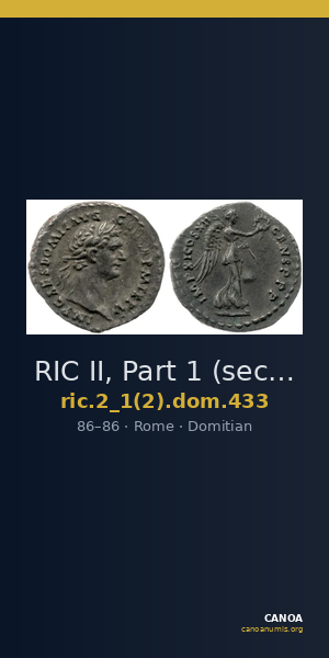 RIC II, Part 1 (second edition) Domitian 433 — CANOA