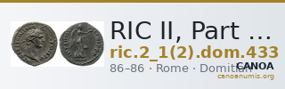 RIC II, Part 1 (second edition) Domitian 433 — CANOA