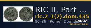 RIC II, Part 1 (second edition) Domitian 435 — CANOA