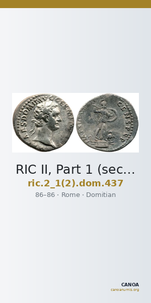 RIC II, Part 1 (second edition) Domitian 437 — CANOA