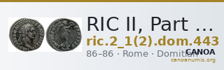 RIC II, Part 1 (second edition) Domitian 443 — CANOA