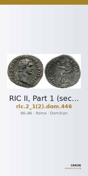 RIC II, Part 1 (second edition) Domitian 446 — CANOA