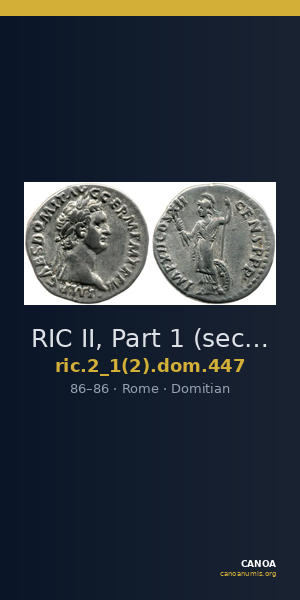 RIC II, Part 1 (second edition) Domitian 447 — CANOA