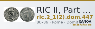RIC II, Part 1 (second edition) Domitian 447 — CANOA