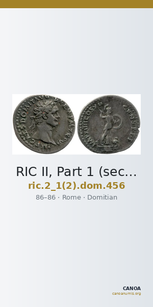 RIC II, Part 1 (second edition) Domitian 456 — CANOA