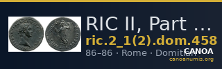 RIC II, Part 1 (second edition) Domitian 458 — CANOA