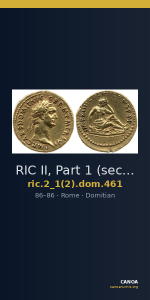 RIC II, Part 1 (second edition) Domitian 461 — CANOA