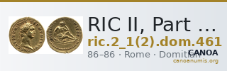 RIC II, Part 1 (second edition) Domitian 461 — CANOA