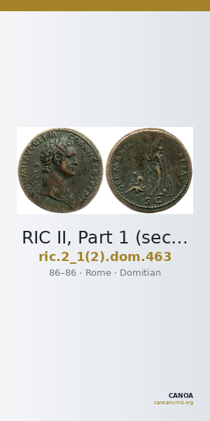 RIC II, Part 1 (second edition) Domitian 463 — CANOA