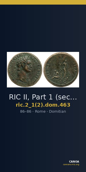 RIC II, Part 1 (second edition) Domitian 463 — CANOA