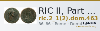 RIC II, Part 1 (second edition) Domitian 463 — CANOA