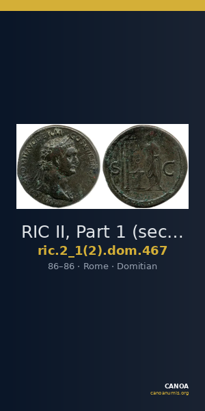RIC II, Part 1 (second edition) Domitian 467 — CANOA