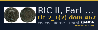 RIC II, Part 1 (second edition) Domitian 467 — CANOA