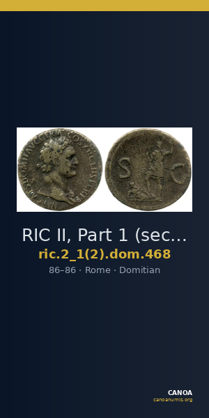RIC II, Part 1 (second edition) Domitian 468 — CANOA