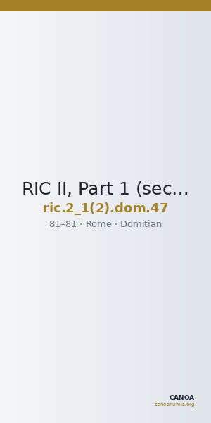 RIC II, Part 1 (second edition) Domitian 47 — CANOA