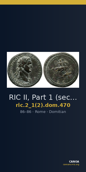 RIC II, Part 1 (second edition) Domitian 470 — CANOA