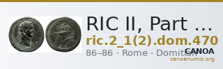 RIC II, Part 1 (second edition) Domitian 470 — CANOA