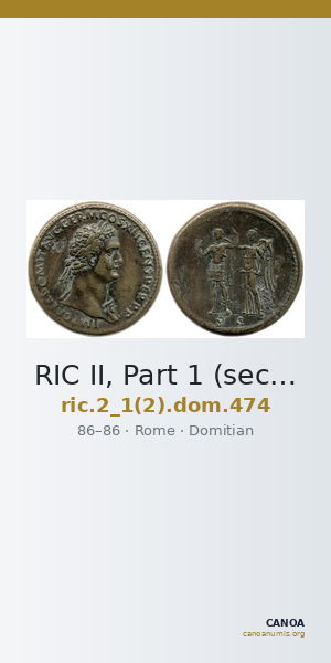 RIC II, Part 1 (second edition) Domitian 474 — CANOA