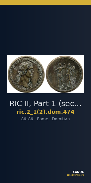 RIC II, Part 1 (second edition) Domitian 474 — CANOA