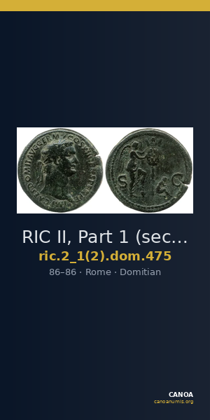 RIC II, Part 1 (second edition) Domitian 475 — CANOA