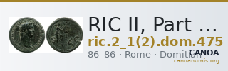 RIC II, Part 1 (second edition) Domitian 475 — CANOA