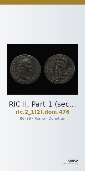 RIC II, Part 1 (second edition) Domitian 476 — CANOA