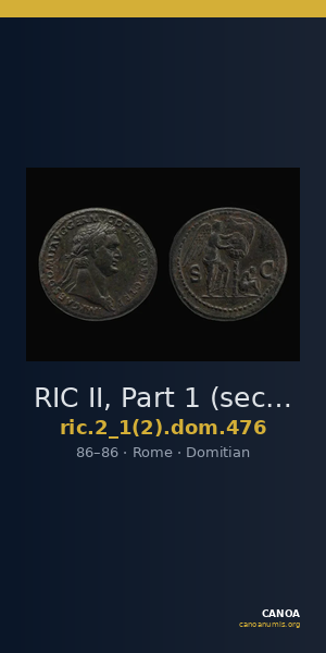 RIC II, Part 1 (second edition) Domitian 476 — CANOA