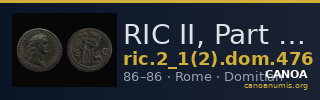 RIC II, Part 1 (second edition) Domitian 476 — CANOA