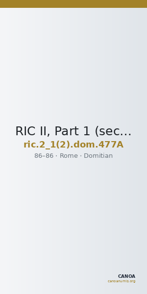 RIC II, Part 1 (second edition) Domitian 477A — CANOA