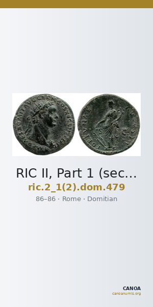 RIC II, Part 1 (second edition) Domitian 479 — CANOA