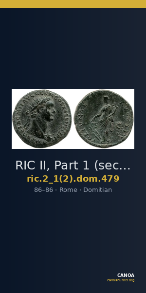 RIC II, Part 1 (second edition) Domitian 479 — CANOA