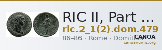 RIC II, Part 1 (second edition) Domitian 479 — CANOA