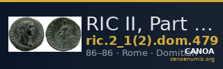 RIC II, Part 1 (second edition) Domitian 479 — CANOA