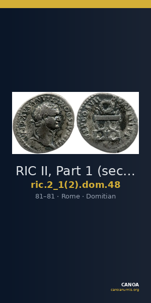 RIC II, Part 1 (second edition) Domitian 48 — CANOA