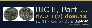 RIC II, Part 1 (second edition) Domitian 48 — CANOA