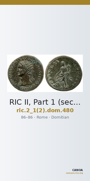 RIC II, Part 1 (second edition) Domitian 480 — CANOA