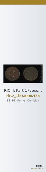 RIC II, Part 1 (second edition) Domitian 483 — CANOA